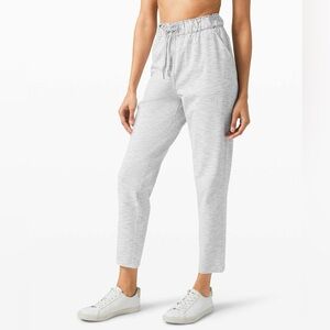 Lululemon Pants Womens Sz 4 Keep Moving 7/8 High-Rise Jacquard Silver Drop Vapor